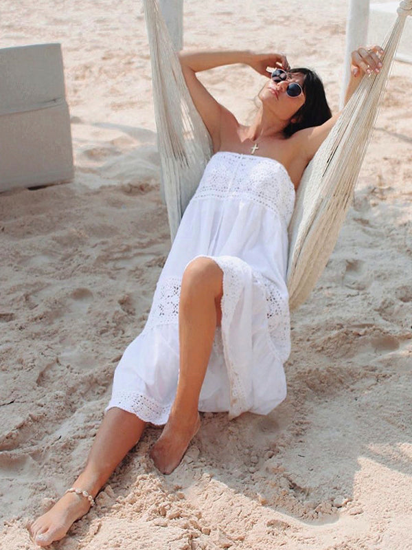 beach dress white